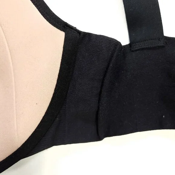 SPANX Bra Black Illusion Lace Full Coverage Underwire Front Close 32DD Stretch - Picture 6 of 15